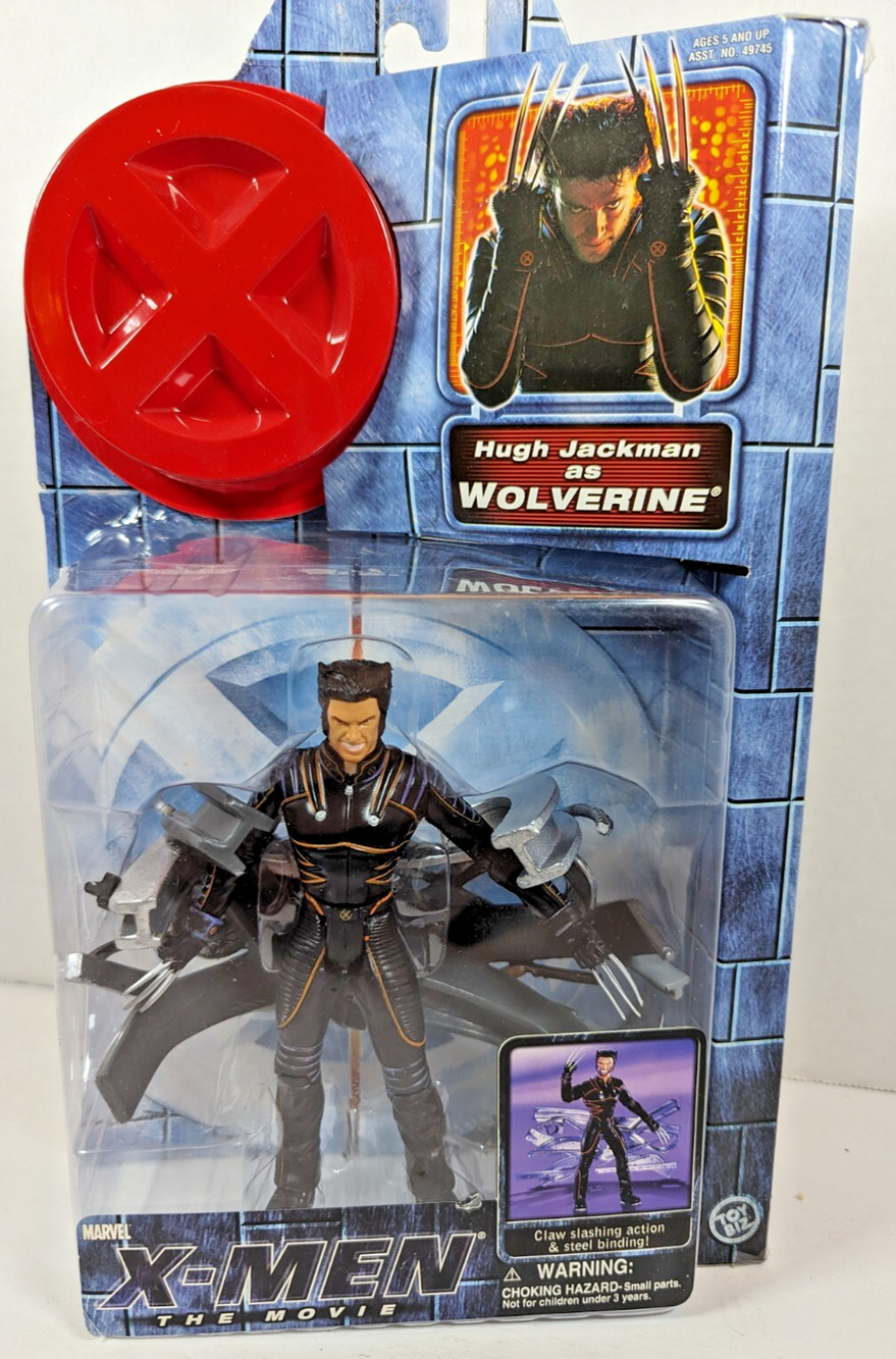 Marvel X-Men the Movie Hugh Jackman as Wolverine Action Figure ToyBiz 2000 NIB